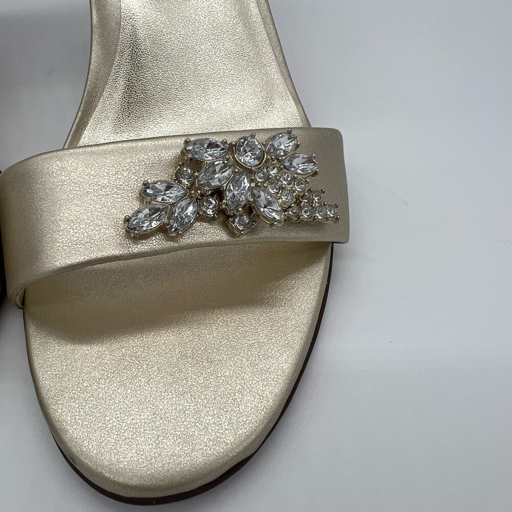 Naturalizer Kinsey Rhinestone Open Toe Ankle Strap Heel Womens Size 9 Wedding - Picture 13 of 13